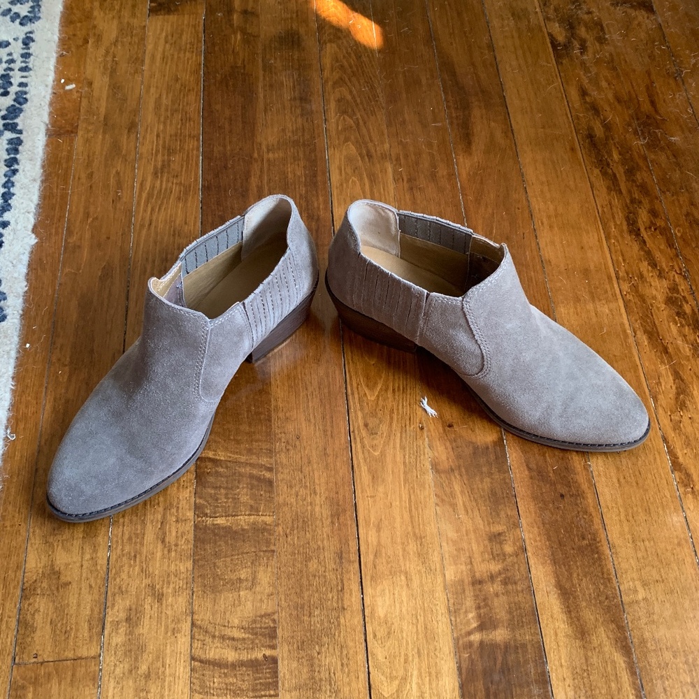Lucky brand Folkey low suede western boots. Wornnonce for about an hour